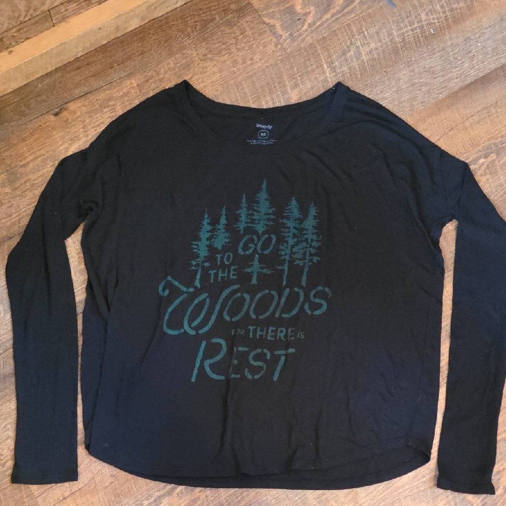 Black Long Sleeve Graphic Tee